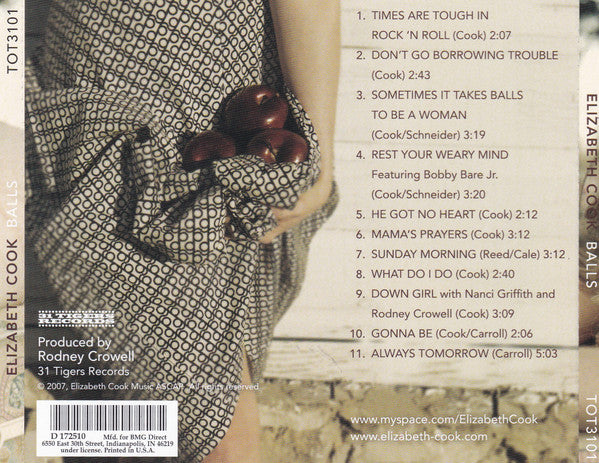 Elizabeth Cook (2) : Balls (CD, Album)