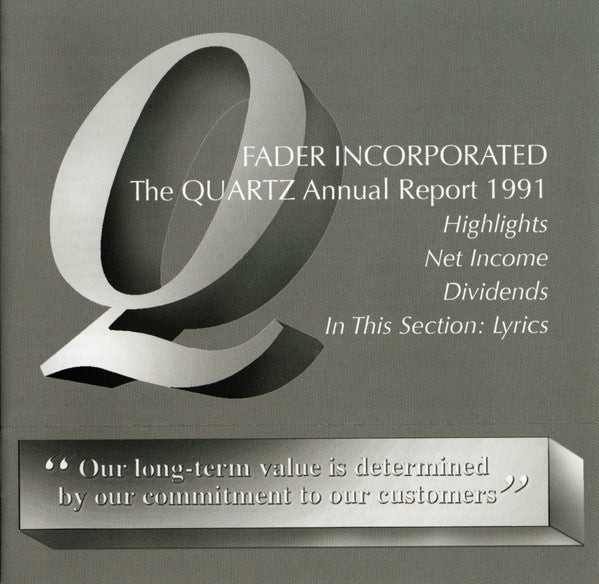 Fader (12) : Quartz (CD, Album)