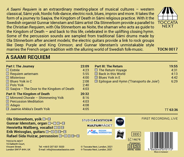 Gunnar Idenstam And Ola Stinnerbom : A Saami Requiem (CD, Album)