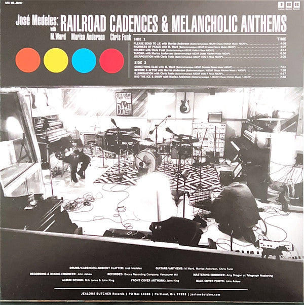 Jose Medeles : Railroad Cadences & Melancholic Anthems (LP, Album, Cle)