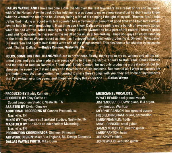 Dallas Wayne : Coldwater, Tennessee (CD, Album)