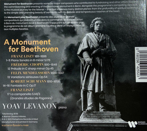 Yoav Levanon, Franz Liszt, Frédéric Chopin, Felix Mendelssohn-Bartholdy, Robert Schumann : A Monument For Beethoven (CD, Album)
