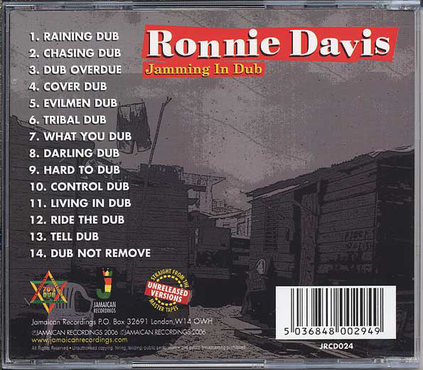 Ronnie Davis : Jamming In Dub (CD, Comp)