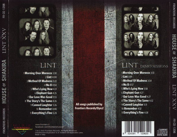 House Of Shakira : LINT XXV (2xCD, Album, RE)
