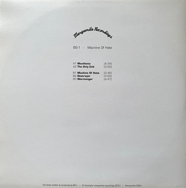 BS-1 : Machine Of Hate (12")