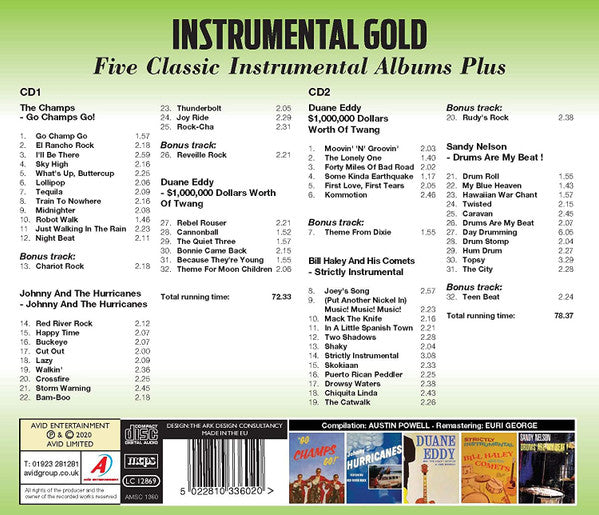 Various : Instrumental Gold. Five Classic Instrumental Albums Plus (2xCD, Comp)