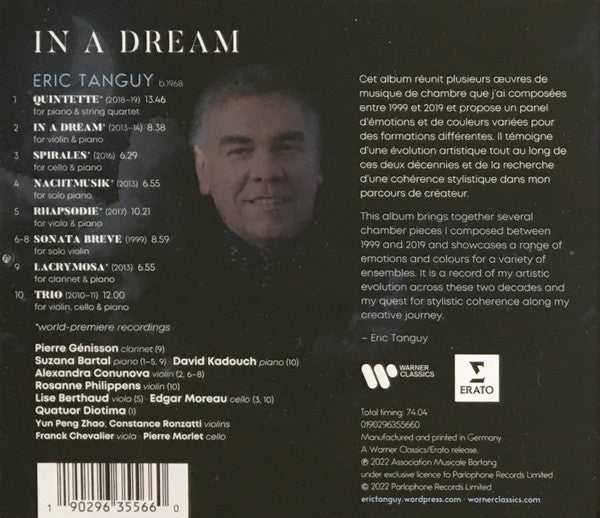 Eric Tanguy, Suzana Bartal, Lise Berthaud, Alexandra Conunova, Pierre Genisson, David Kadouch, Edgar Moreau, Rosanne Philippens, Quatuor Diotima : In A Dream (Chamber Music) (CD, Album)