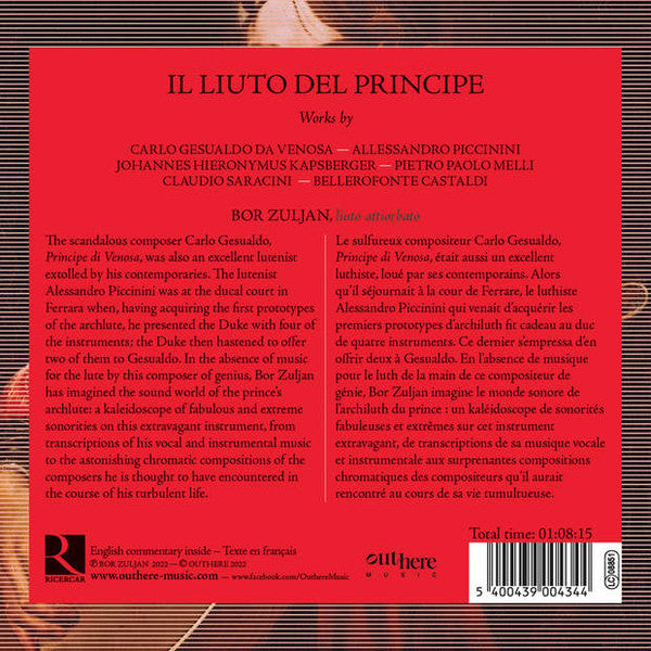 Carlo Gesualdo – Bor Zuljan (2) : Il Liuto Del Principe (CD, Album)