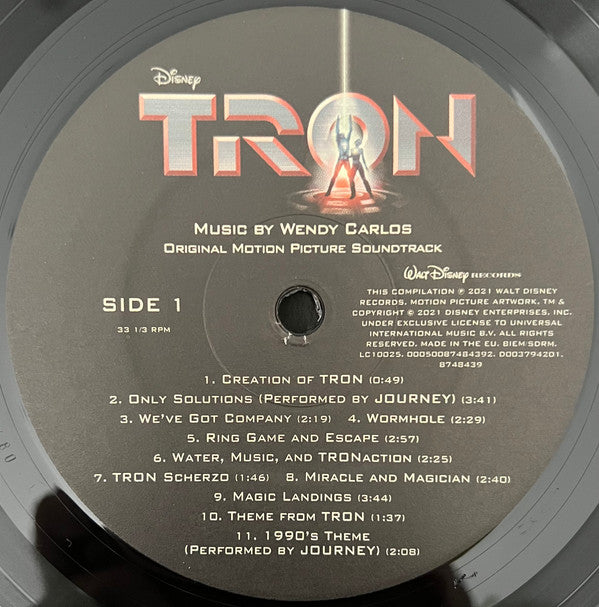 Wendy Carlos : Tron (Original Motion Picture Soundtrack)  (LP, Album, RE, 180)