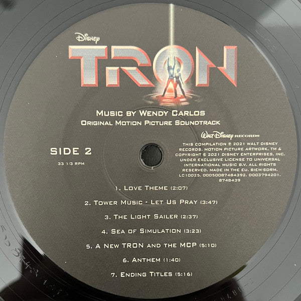 Wendy Carlos : Tron (Original Motion Picture Soundtrack)  (LP, Album, RE, 180)