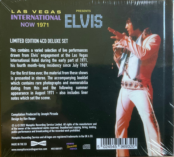 Elvis Presley : Las Vegas International Presents Elvis: Now 1971 (4xCD, Dlx, Ltd)