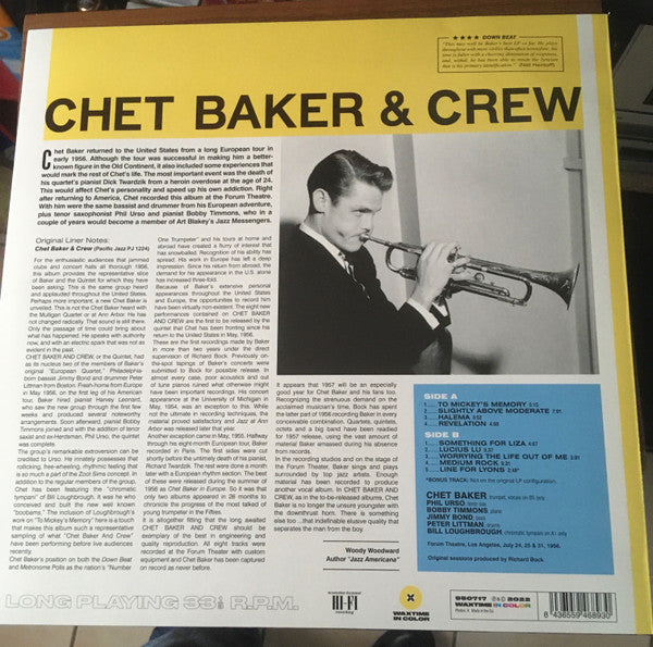 Chet Baker & Crew : Chet Baker & Crew (LP, Ltd, RE, Sol)