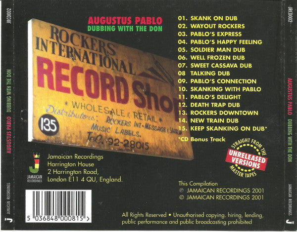 Augustus Pablo : Dubbing With The Don (CD, Comp)