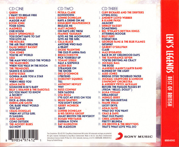 Various : Len's Legends - Best Of British (3xCD, Comp)