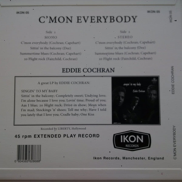 Eddie Cochran : C'mon Everybody (10", EP, Mono, Ltd, RE, Mon)