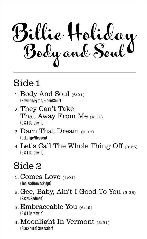 Billie Holiday : Body And Soul (LP, Mono, RE, Red)