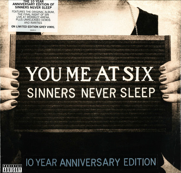 You Me At Six : Sinners Never Sleep (10 Year Anniversary Edition) (3xLP, Album, Dlx, Ltd, Gre)