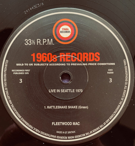 Fleetwood Mac : Live In Seattle 1970 (2xLP, Mono, Unofficial)