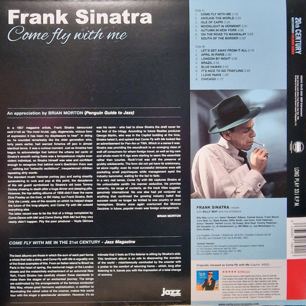 Frank Sinatra : Come Fly With Me (LP, Album, Ltd, RE, Blu)