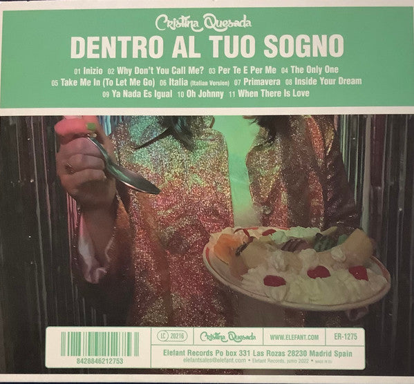 Cristina Quesada : Dentro Al Tuo Sogno (CD, Album)