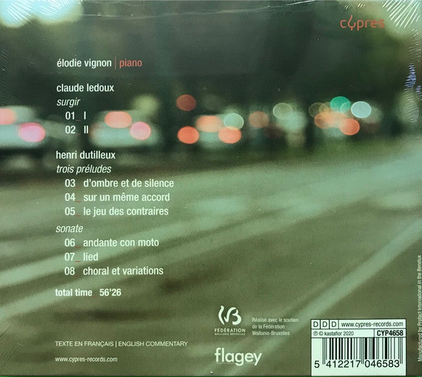 Élodie Vignon, Henri Dutilleux, Claude Ledoux : D'ombres (CD, Album, Comp)