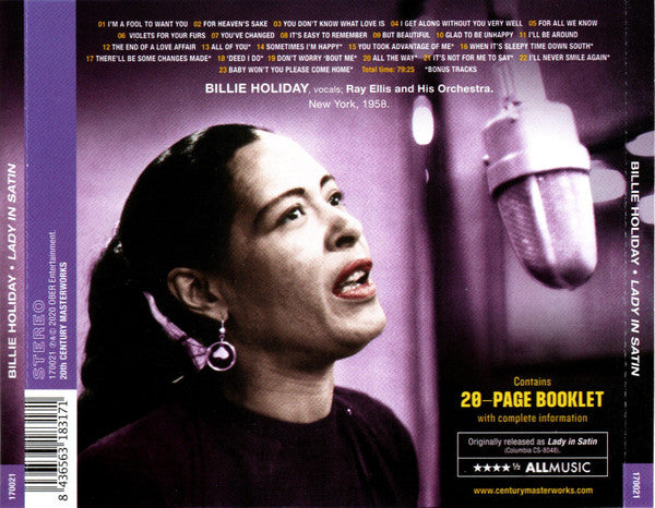 Billie Holiday : Lady In Satin (CD)