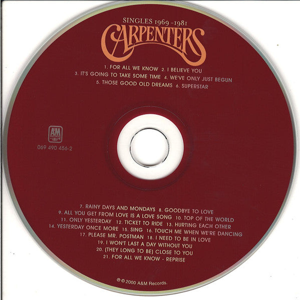 Carpenters : Singles 1969-1981 (CD, Comp, RE, RM)