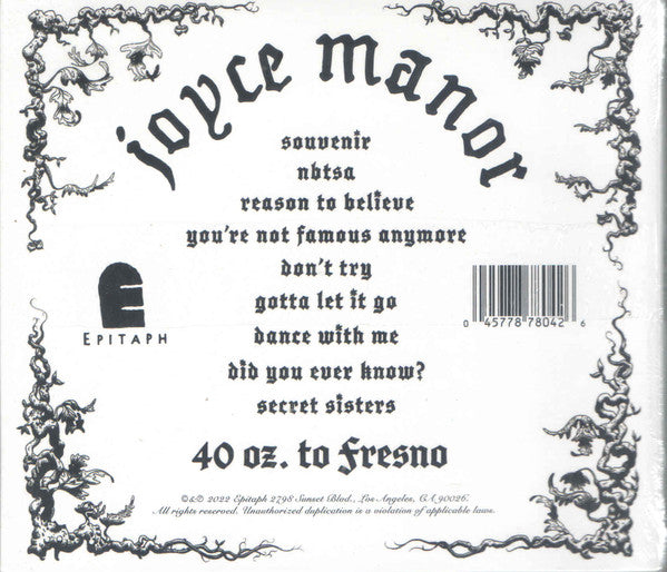 Joyce Manor : 40 Oz. To Fresno (CD, Album)