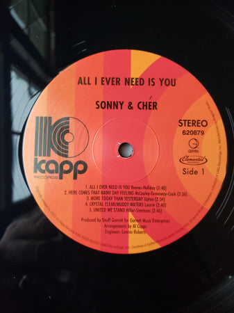 Sonny & Cher : All I Ever Need Is You (LP, Album, Ltd, RE, Gat)