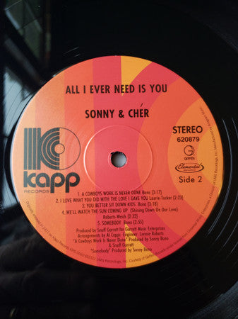 Sonny & Cher : All I Ever Need Is You (LP, Album, Ltd, RE, Gat)