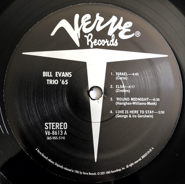 The Bill Evans Trio : Trio '65 (LP, Album, RE, 180)