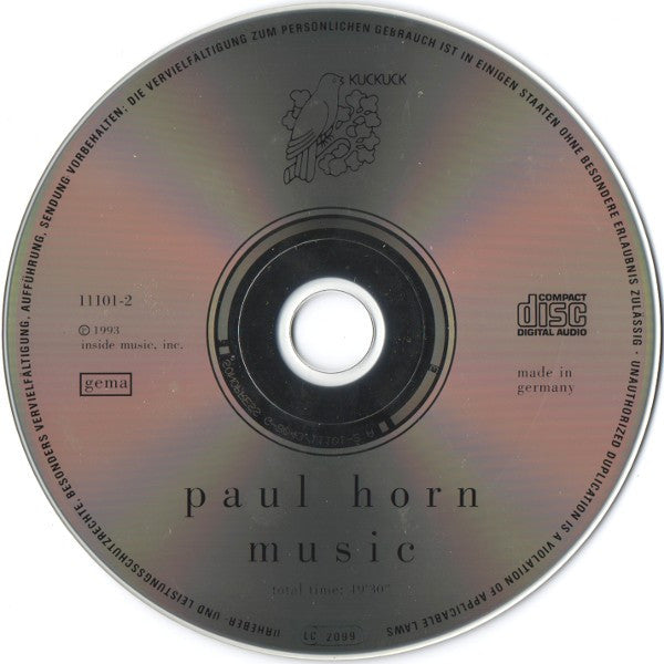 Paul Horn : Music (CD, Album)