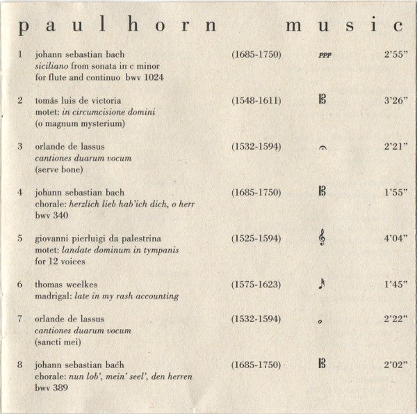 Paul Horn : Music (CD, Album)
