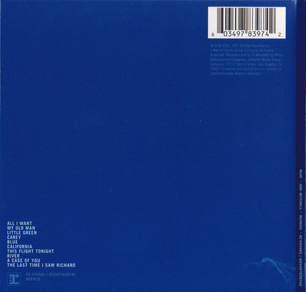 Joni Mitchell : Blue (CD, Album, RE, RM)
