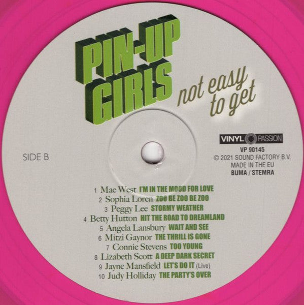 Various : Pin-Up Girls - Not Easy To Get (LP, Comp, Ltd, RE, Mag)