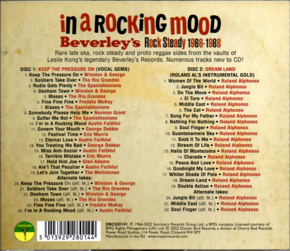Various : In A Rocking Mood (Beverley's Rock Steady 1966-1968) (2xCD, Comp)