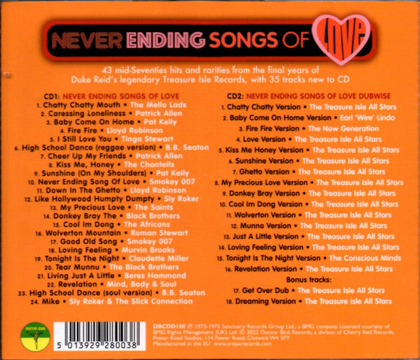 Various : Never Ending Songs Of Love (Hits & Misses From Treasure Isle 1973-1975) (2xCD, Comp)