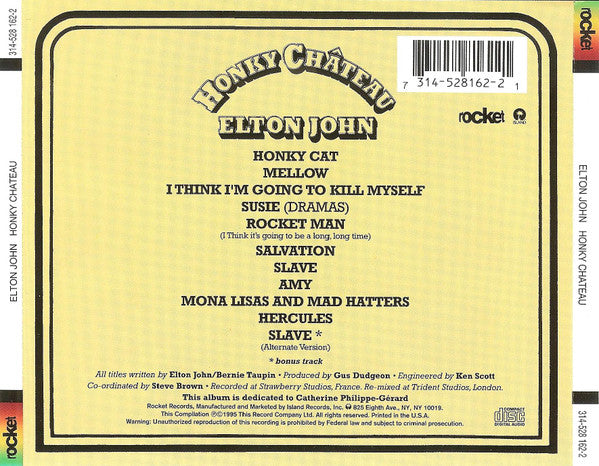 Elton John : Honky Château (CD, Album, RE, RM, PMD)