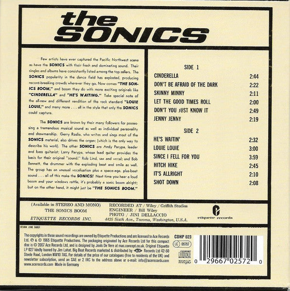 The Sonics : Boom (CD, Album, Mono, RE, Car)