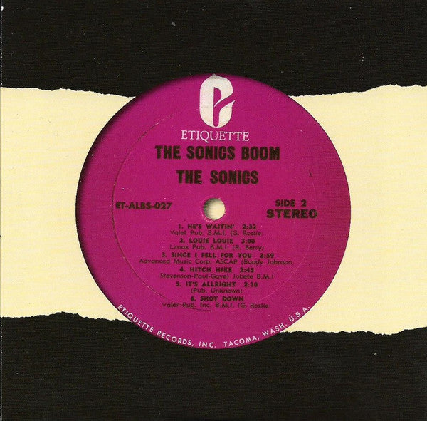The Sonics : Boom (CD, Album, Mono, RE, Car)