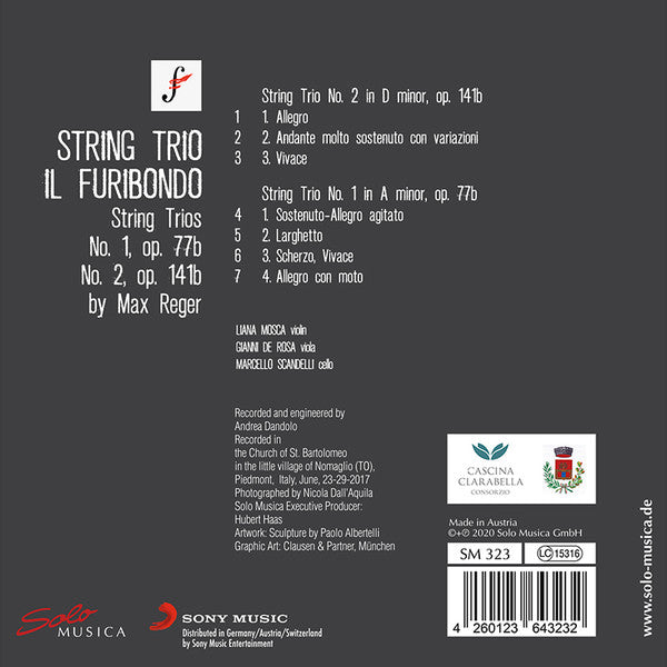 String Trio Il Furibondo, Max Reger : String Trios (CD, Album)