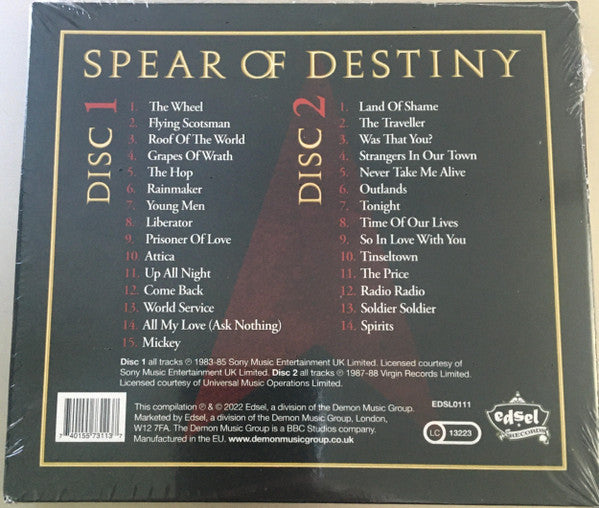 Spear Of Destiny : Liberators! The Best Of 1983-88 (2xCD, Comp)