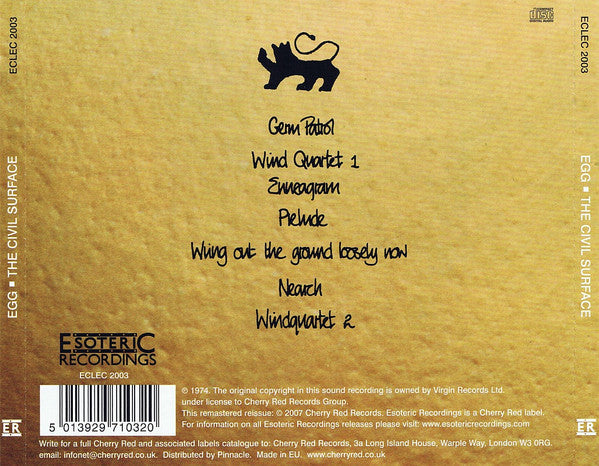 Egg (2) : The Civil Surface (CD, Album, RE, RM, Son)