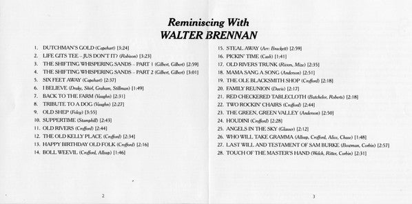 Walter Brennan : Reminiscing With Walter Brennan (CD, Album, Comp)