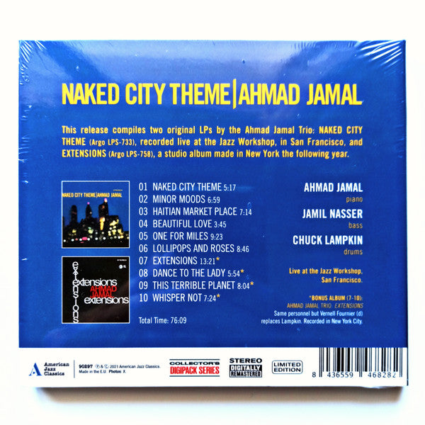 Ahmad Jamal : Naked City Theme / Extensions (CD, Album, Comp, RM)