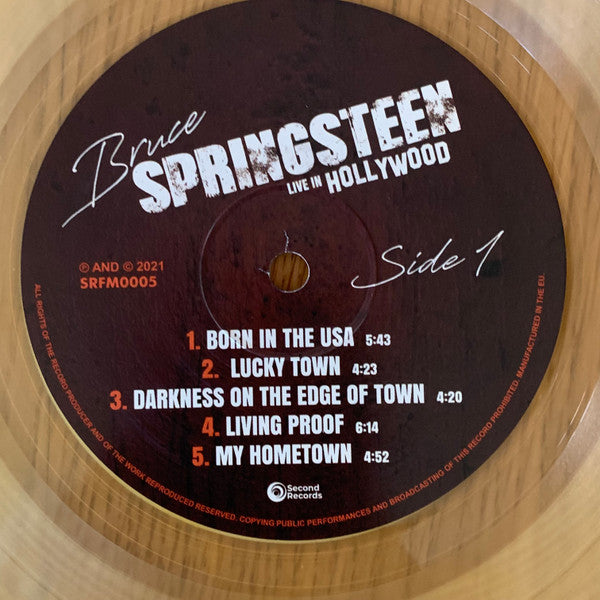Bruce Springsteen : Live In Hollywood (WNEW FM Broadcast: The Hollywood Center Studios, Hollywood, California, 5th June 1992) (LP, Ltd, Num, Unofficial, Mar)