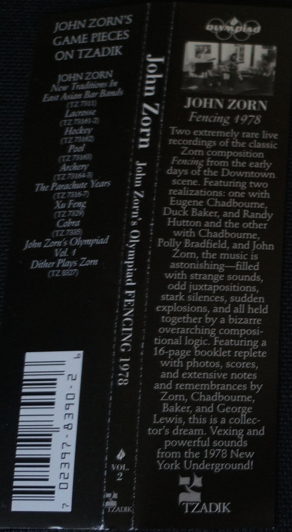 John Zorn : Fencing 1978 (John Zorn's Olympiad Volume 2) (CD, Album)