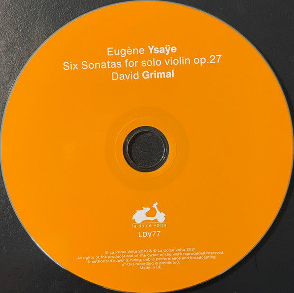 Eugène Ysaÿe, David Grimal : Violin Sonatas Op. 27 (CD, Album)