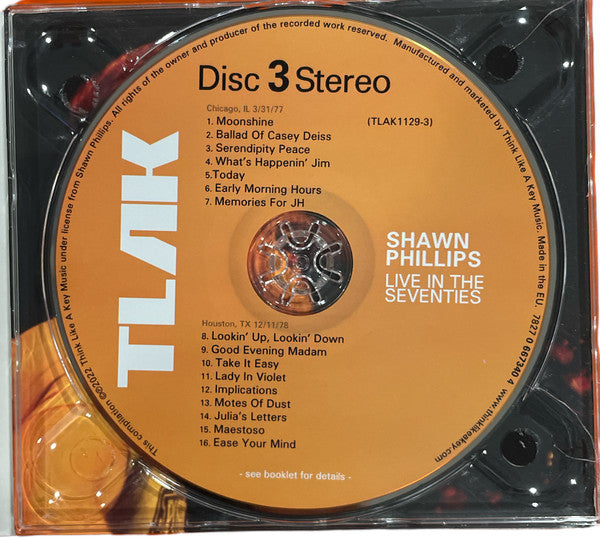 Shawn Phillips (2) : Live In The Seventies (3xCD, Album, Dig)
