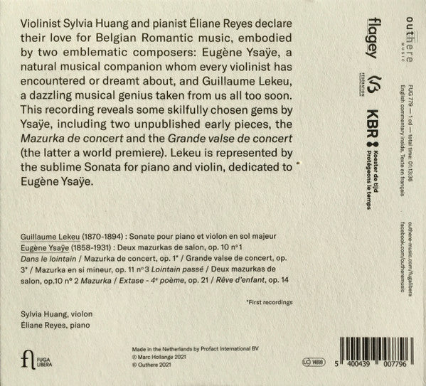 Eugène Ysaÿe / Guillaume Lekeu - Sylvia Huang, Eliane Reyes : Lointain Passé (CD, Album)